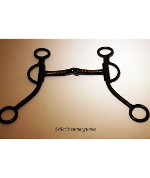 Mors western acier noir brisé