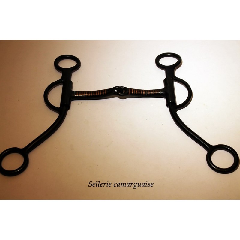 Mors western acier noir brisé