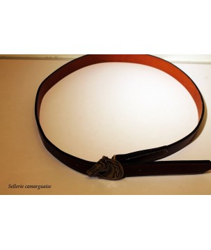 Ceinture cuir, Tête de cheval