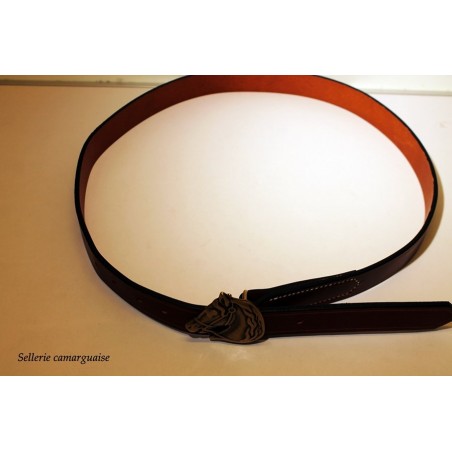 Ceinture cuir, Tête de cheval