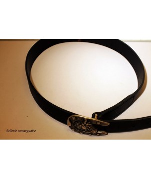 Ceinture cuir, Fer et tête  de cheval