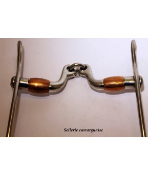 Mors Camargue ponté brisé rouleaux cuivre