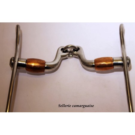 Mors Camargue ponté brisé rouleaux cuivre