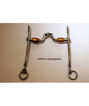 Mors Camargue ponté brisé rouleaux cuivre