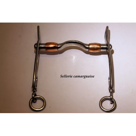 Mors Camargue ponté rouleaux cuivre