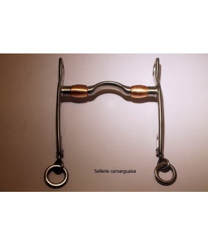 Mors Camargue ponté rouleaux cuivre