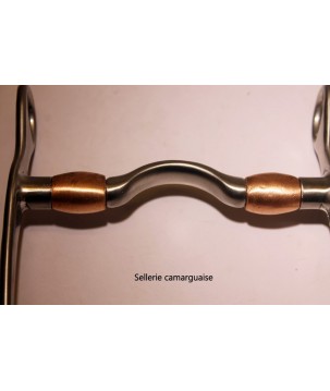 Mors Camargue ponté rouleaux cuivre