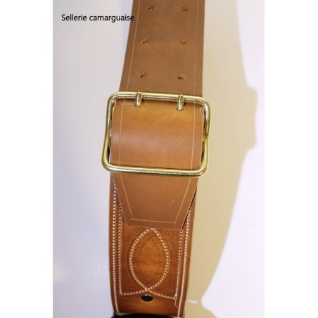 Collier cuir, largeur 80