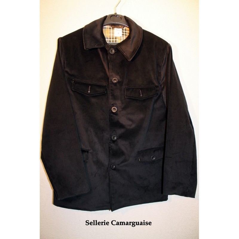 Vareuse velours cordelet noire