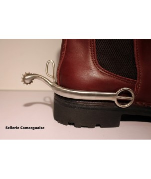 Eperons Camargue inox long courbés