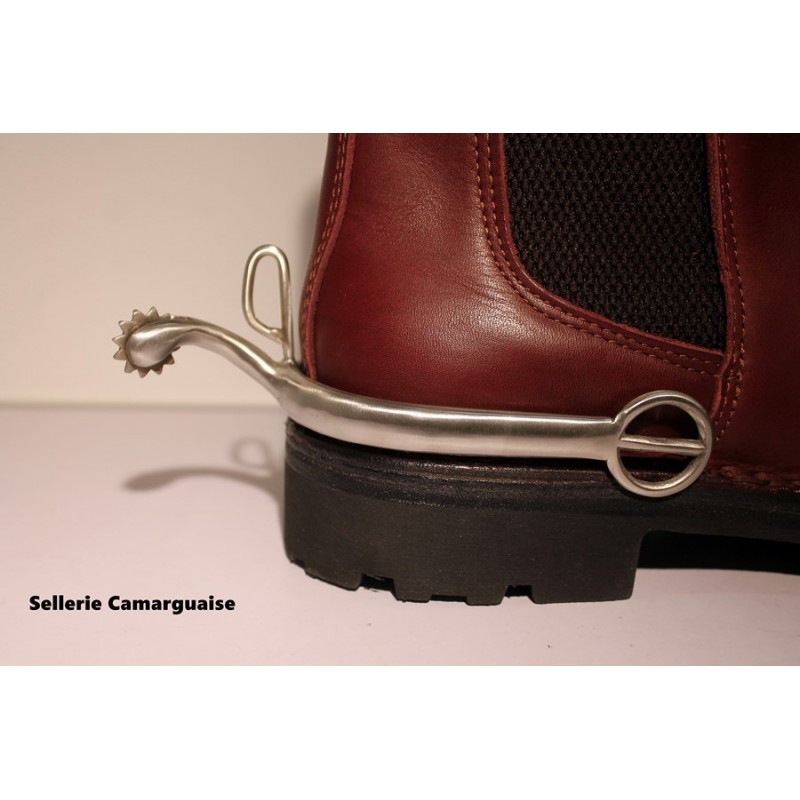 Eperons Camargue inox long courbés