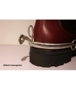 Eperons Camargue inox long courbés