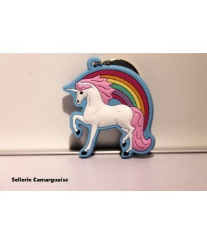 Porte clés caoutchouc licorne