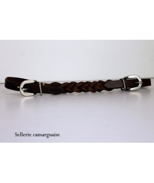 Gourmette cuir tressée