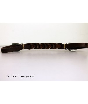 Gourmette cuir tressée