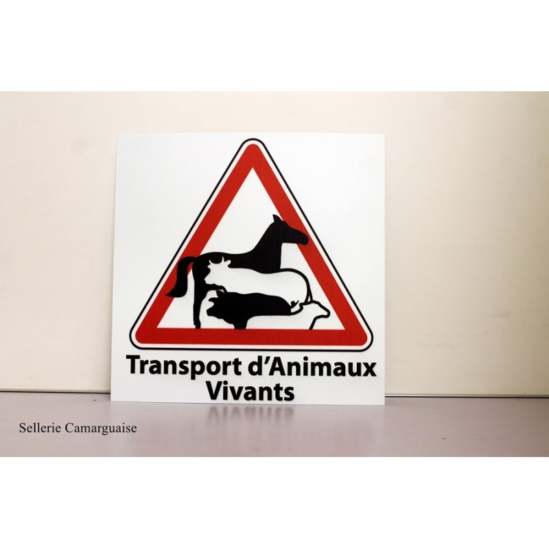 Panneau transport animaux vivants