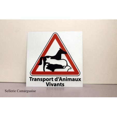 Panneau transport animaux vivants