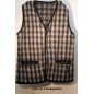 Gilet laine à damier