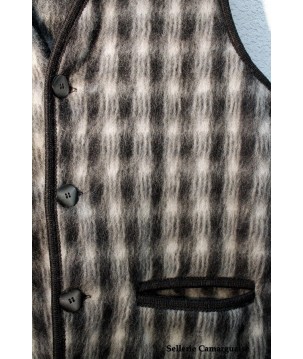 Gilet laine à damier