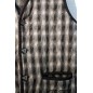 Gilet laine à damier