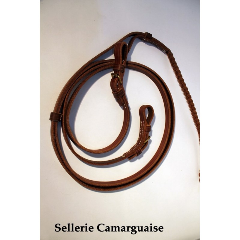 Rênes Camargue, cousues main