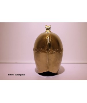 cloche acier bombé, couleur bronze