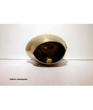 cloche acier bombé, couleur bronze