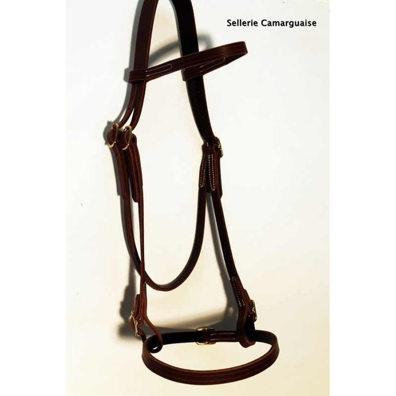 Bride Camargue, cousue machine