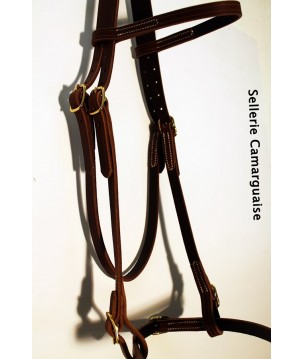 Bride Camargue, cousue machine