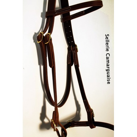 Bride Camargue, cousue machine