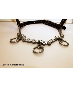Caveçon Camargue chaine inox,cousu main