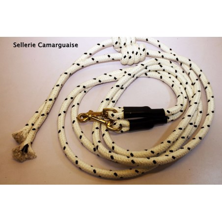 Rênes de caveçon Camargue, Finition gaine noire