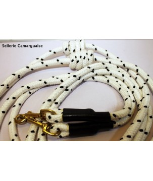 Rênes de caveçon Camargue, Finition gaine noire